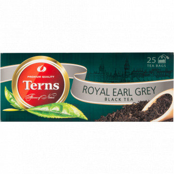 Чай черный TERNS Royal Earl Grey пакетированный ароматизированный 25 пак