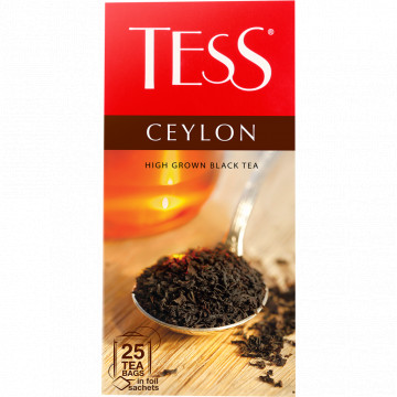 Чай черный TESS Цейлонский Ceylon к/уп 25 пак