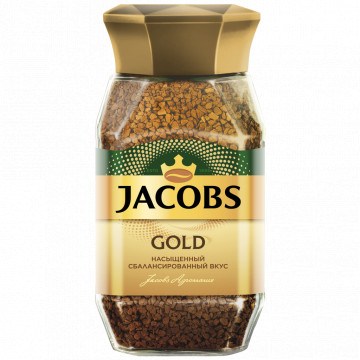 Кофе JACOBS Gold натуральный растворимый сублимированный 95 г
