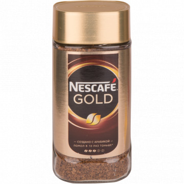 Кофе NESCAFE Gold натур. раст. сублимированный с добавлением молот. ст/б 190 г